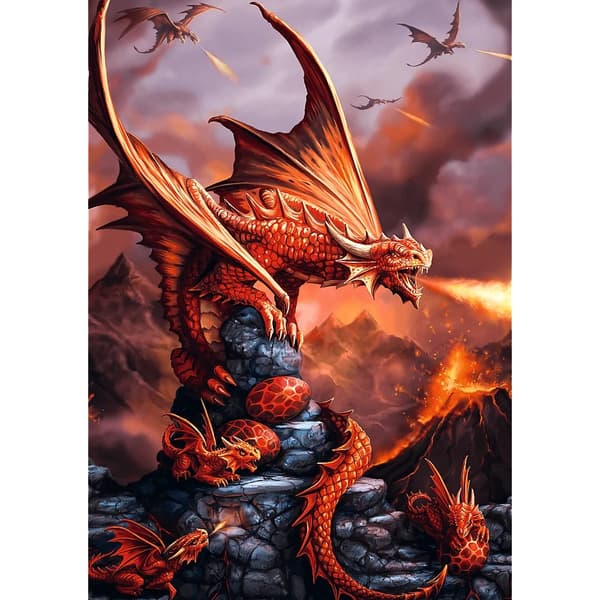 Trefl Fire Dragon Pussel 1000 bitar multifärg