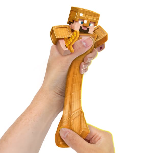 Goo Jit Zu Minecraft Squishy Gold Armor Steve multifärg