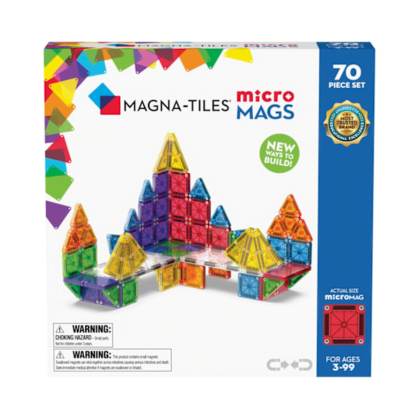 Magna-Tiles microMAGS 70 delar multifärg