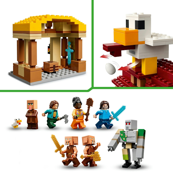 LEGO® Minecraft Byanfall med gastballong 21273 multifärg