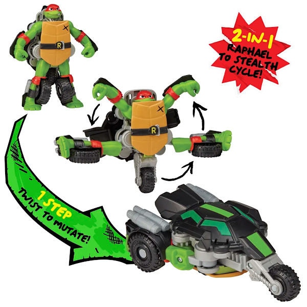 Turtles Mutations Twist n Mutate Raphael multifärg