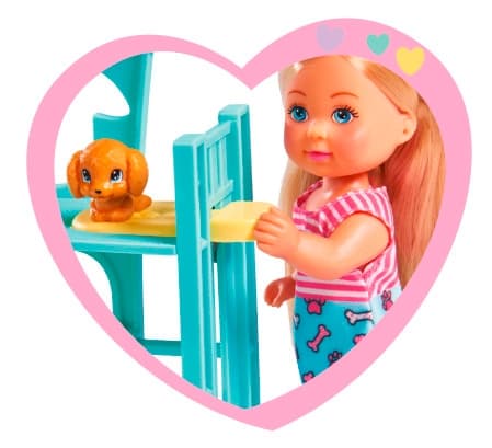 Evi Love Hundlekplats med docka multifärg