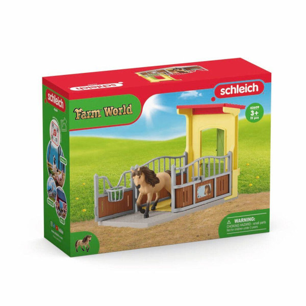 schleich® FARM WORLD Ponnybox med islandshingst 42609 MultiColor