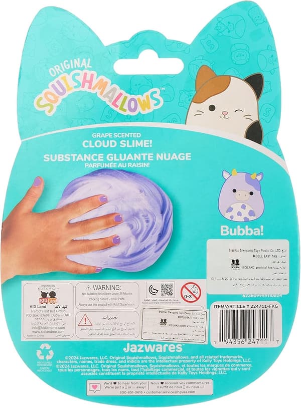 Squishmallows Cloud Slime Bubba multifärg