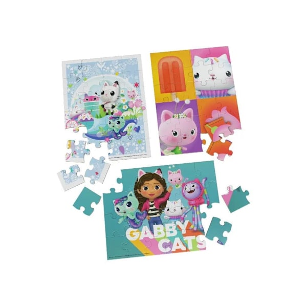 Gabby's Dollhouse Träpussel i ask 3x24 bitar