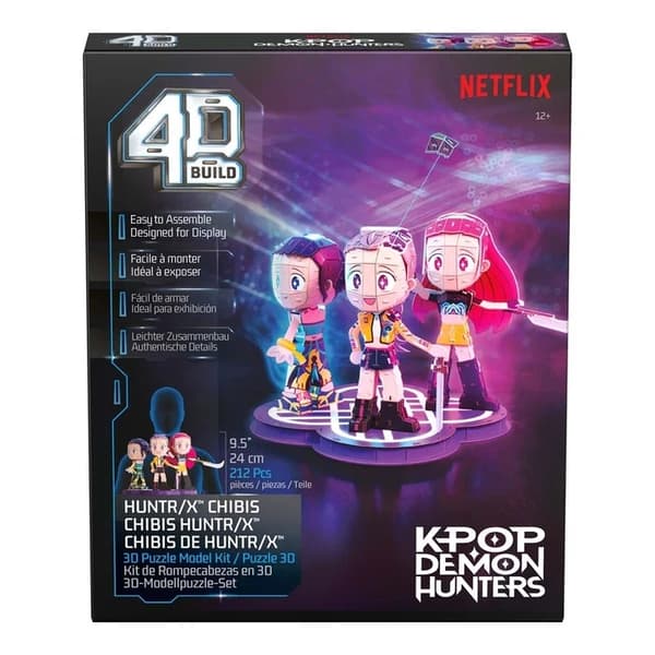 K-Pop Demon Hunters 4D Build Pussel Huntrix Chibis