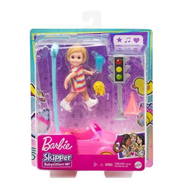 Barbie Babysitter Lekset Rosa bil GRP17 multifärg