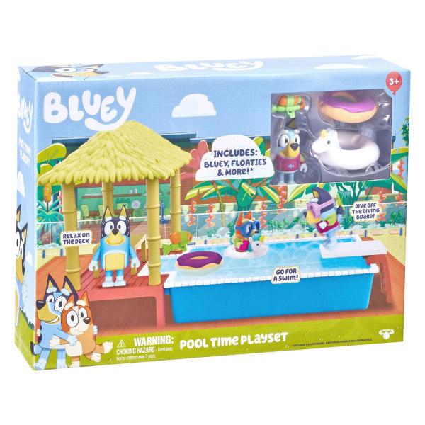 Bluey Pool Time Lekset multifärg