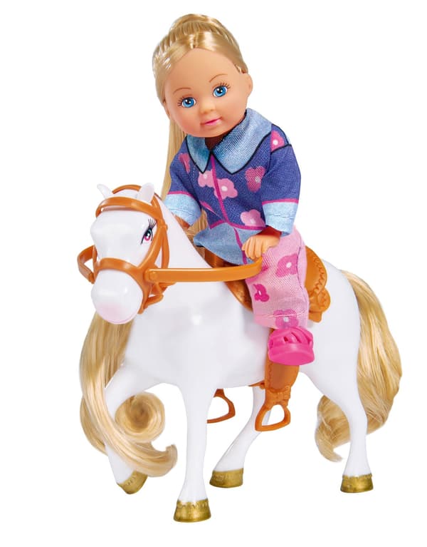 Evi Love Docka med bil och hästsläp multifärg