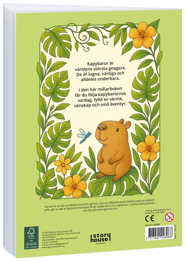 Kapybara Målarbok multifärg