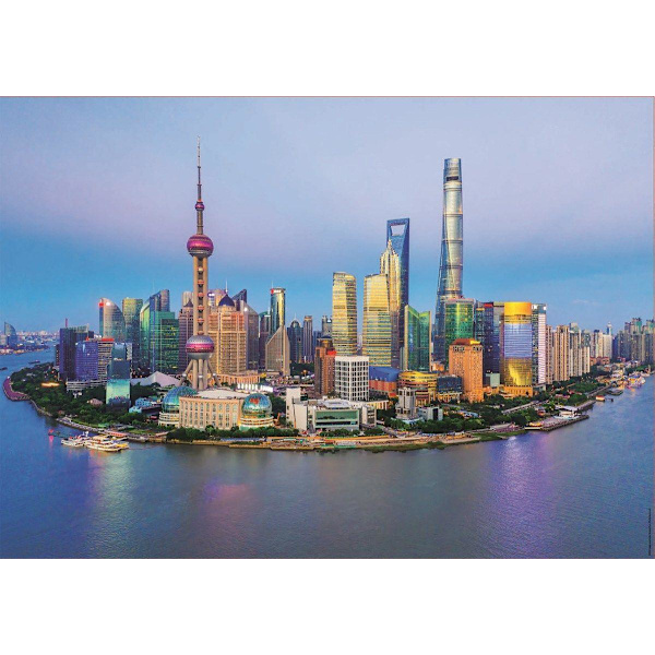 Educa Shanghai Skyline At Sunset Pussel 1000 bitar 19254 multifärg