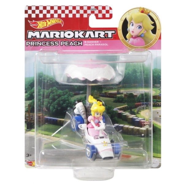 Hot Wheels Mario Kart Glider Prinsess Peach multifärg