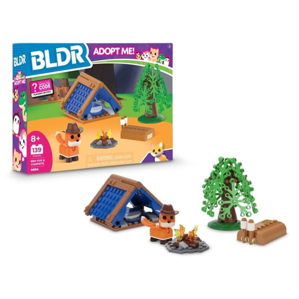 BLDR Adopt Me! Byggset Litet Red Fox & Campsite multifärg