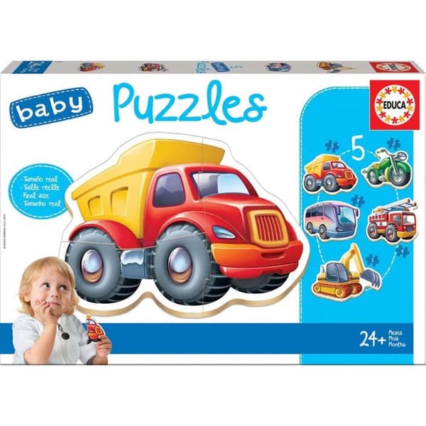 Educa Baby Pussel 5-pack Fordon 3-5 bitar 14866 multifärg