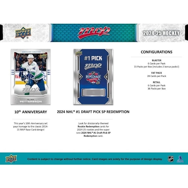 Upper Deck mvp 2024-25 Fat Pack Hockeybilder MultiColor