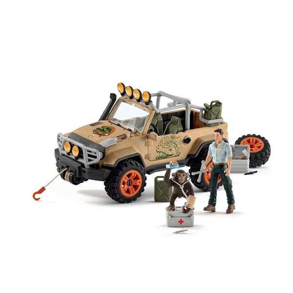 schleich® WILD LIFE Terrängbil med vinsch 42410 multifärg