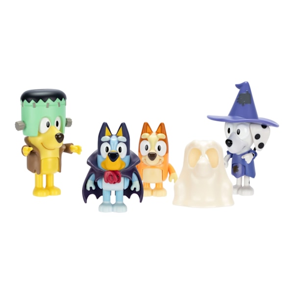 Bluey Figurer 4-pack Halloween Maskerad multifärg