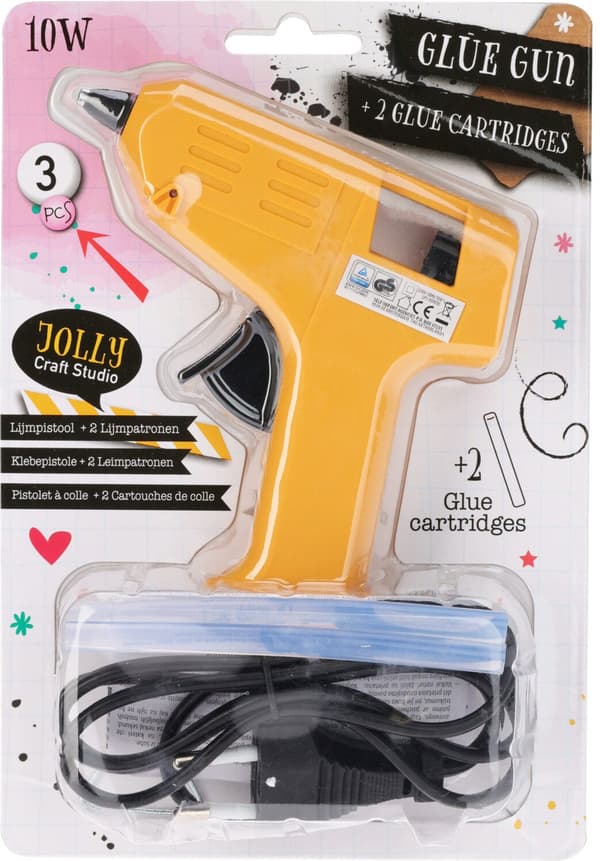 Limpistol med 2 limstavar multifärg