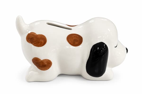 Sparbössa Porslin Djur 13cm Hund multifärg