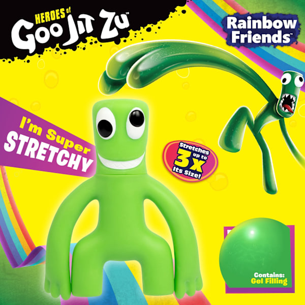 Goo Jit Zu Rainbow Friends Stretchy Heroes Green multifärg