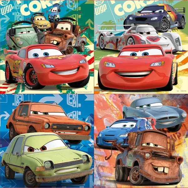 Educa Cars 4-pack Pussel 12-16-20-25 bitar multifärg
