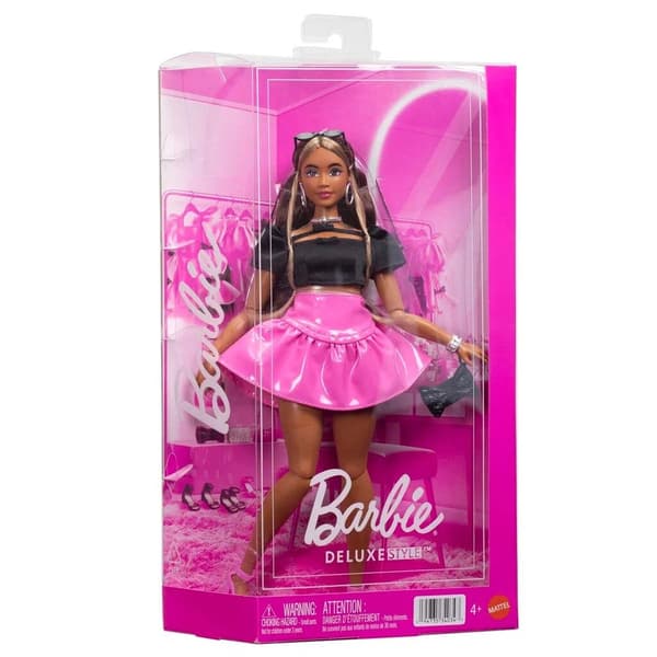 Barbie Deluxe Style Svart Top Rosa Kjol no 16