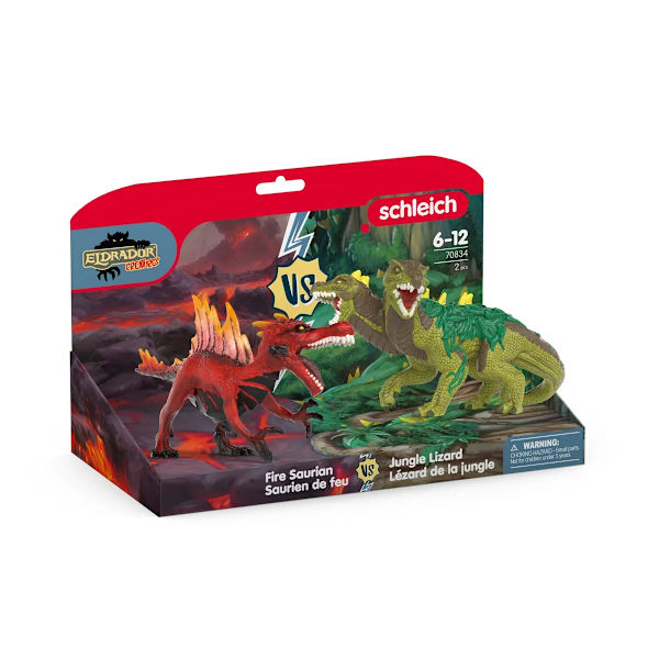 schleich® ELDRADOR® Fire Saurian vs Jungle Lizard 70834 multifärg