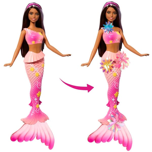 Barbie Flower Magic Sjöjungfru Docka Mörk multifärg