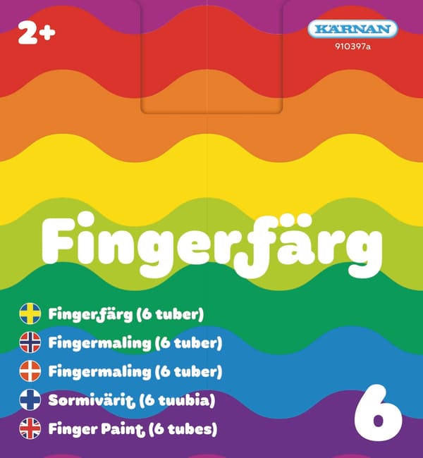 Kärnan Fingerfärg 6 tuber multifärg
