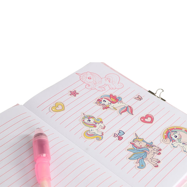 Unicorn Dagbok med magisk penna Set multifärg