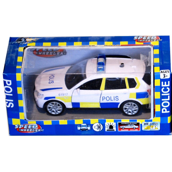 Polisbil SUV 11cm Vit