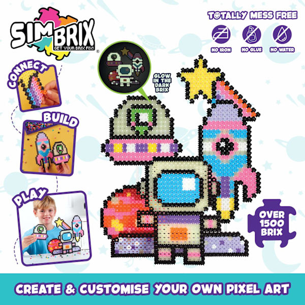 Simbrix Theme pack 1500 bitar Glowing Galactic multifärg