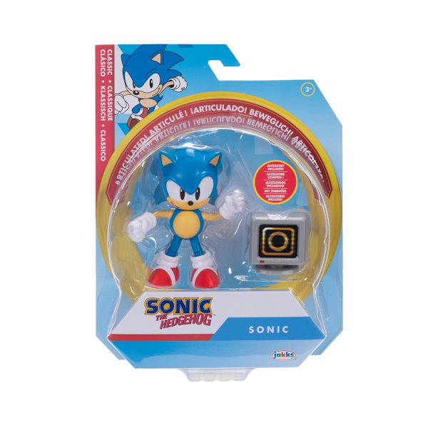 Sonic Figur 10cm Sonic with Ring Item Box multifärg