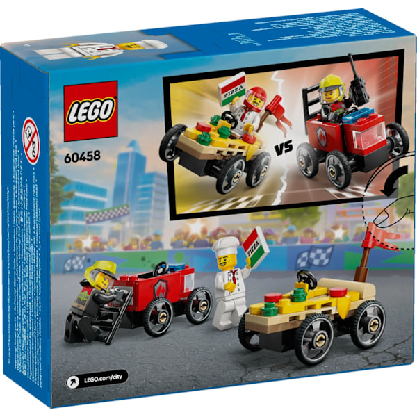 LEGO® City Pizzabil mot brandbil racingpaket 60458