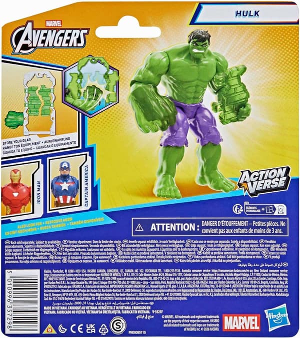 Marvel Avengers ActionVerse Figur 10cm Hulken multifärg