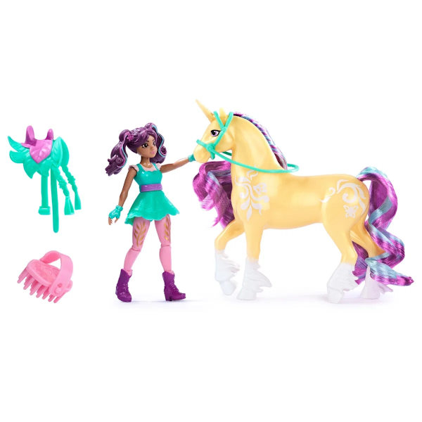 Unicorn Academy Docka och Enhörning Ava & Leaf multifärg