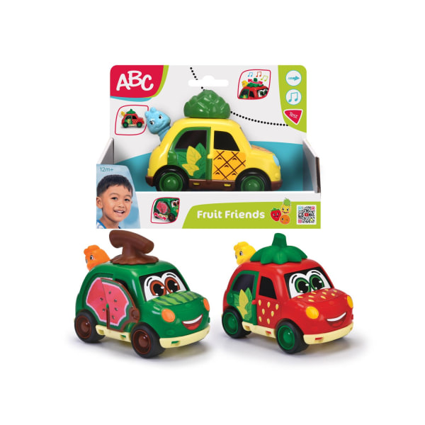 ABC Fruit Friends Bil med speldosa 1+ Ananas MultiColor Ananas