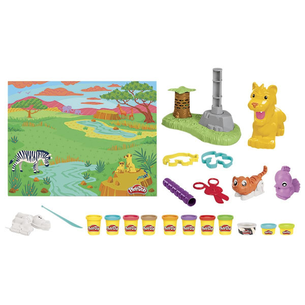 Play-Doh Lejon med växande man Lekset multifärg