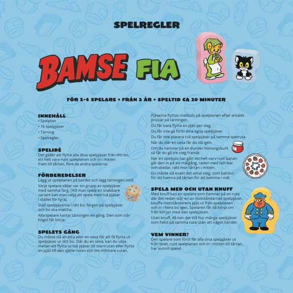 Bamse Fia i trä multifärg