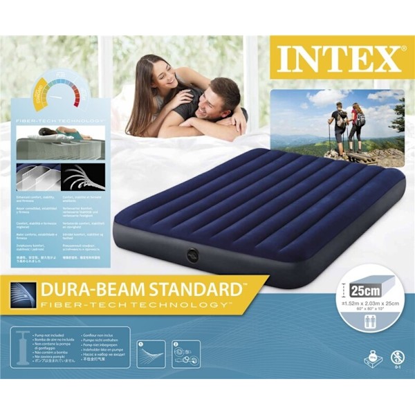 INTEX Dura-Beam Standard Luftmadrass 152x203x25cm
