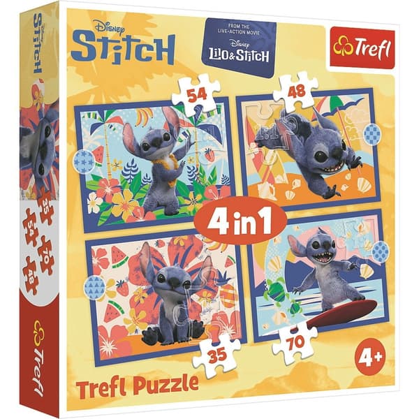 Trefl Stitch 4-pack Pussel 35-48-54-70 bitar multifärg