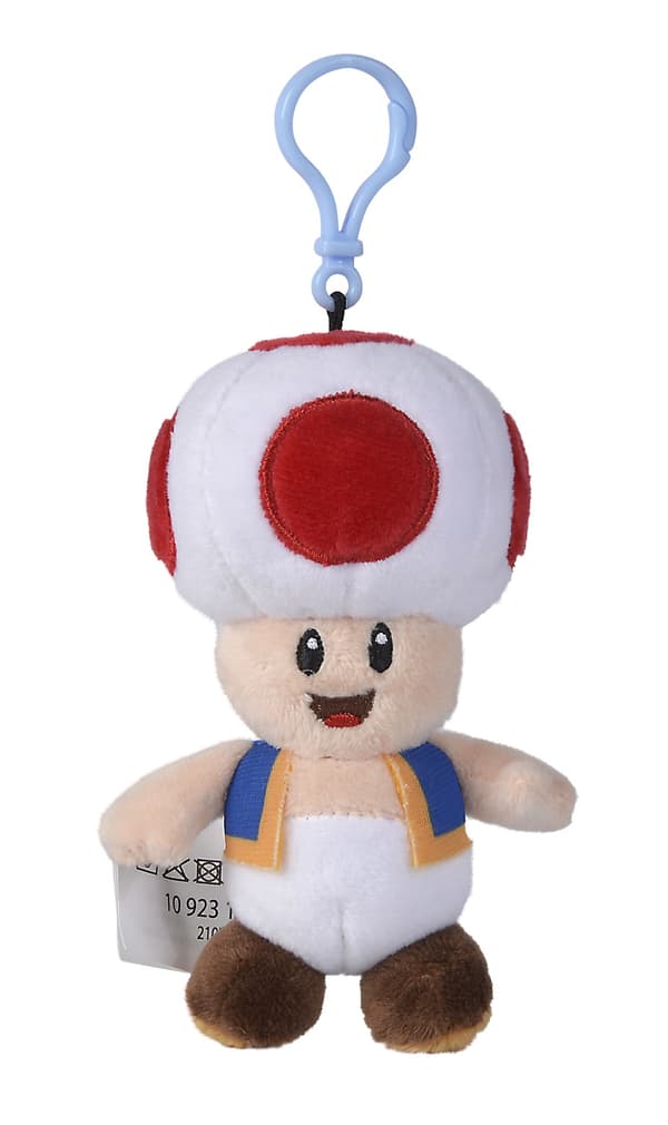 Super Mario Mjukdjur Nyckelring Toad multifärg