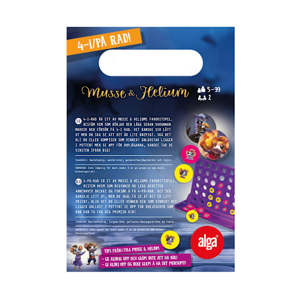 Alga Musse & Helium 4 i rad SE/NO multifärg