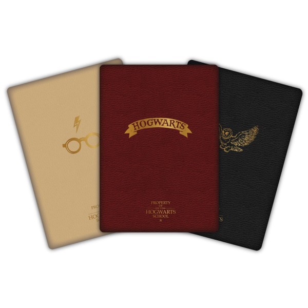 Harry Potter Anteckningsböcker A6 3-pack multifärg