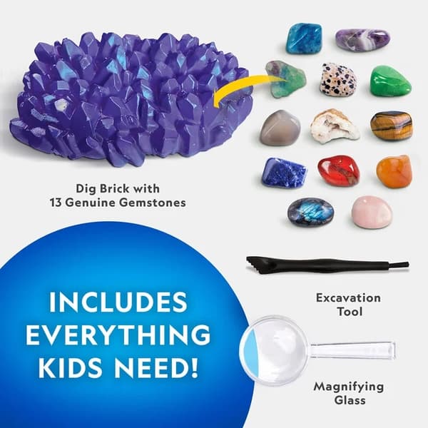 National Geographic Jumbo Gemstone Dig Kit multifärg