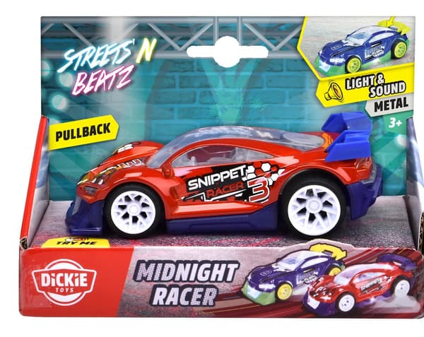 Dickie Toys Midnight Racer Pullback Bil Röd multifärg