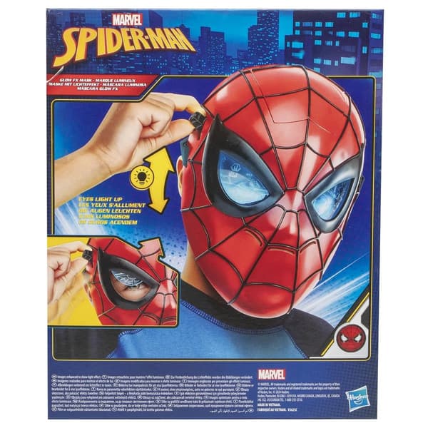 Spiderman Glow FX Mask med ljus multifärg