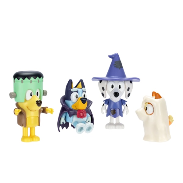 Bluey Figurer 4-pack Halloween Maskerad multifärg