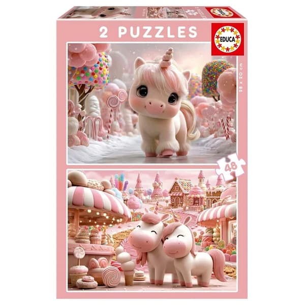 Educa Sweet Unicorns Pussel 2x48 bitar multifärg