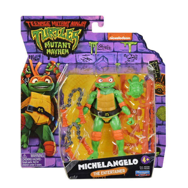 Turtles Mutant Mayhem Figur Michaelangelo multifärg